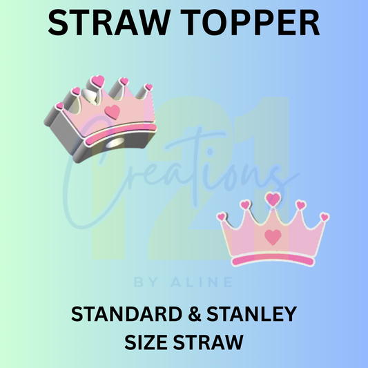 PRINCESS CROWN STRAW TOPPER