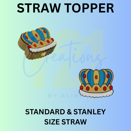 KING CROWN STRAW TOPPER