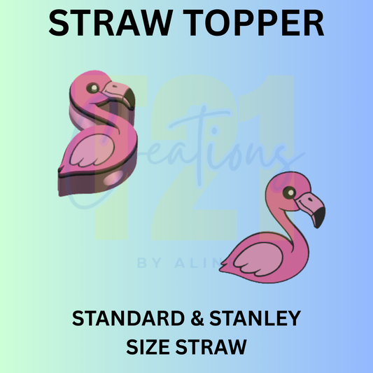 FLAMINGO STRAW TOPPER