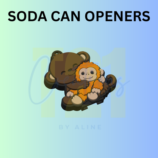 MONKEY 2 SODA CAN OPENER KEYCHAIN