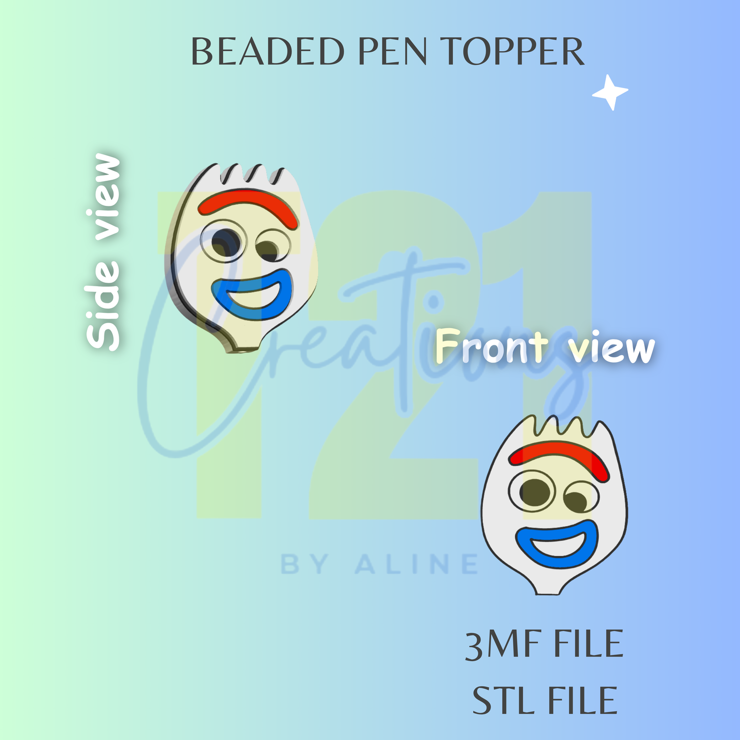 FORK PEN TOPPER STL FILE
