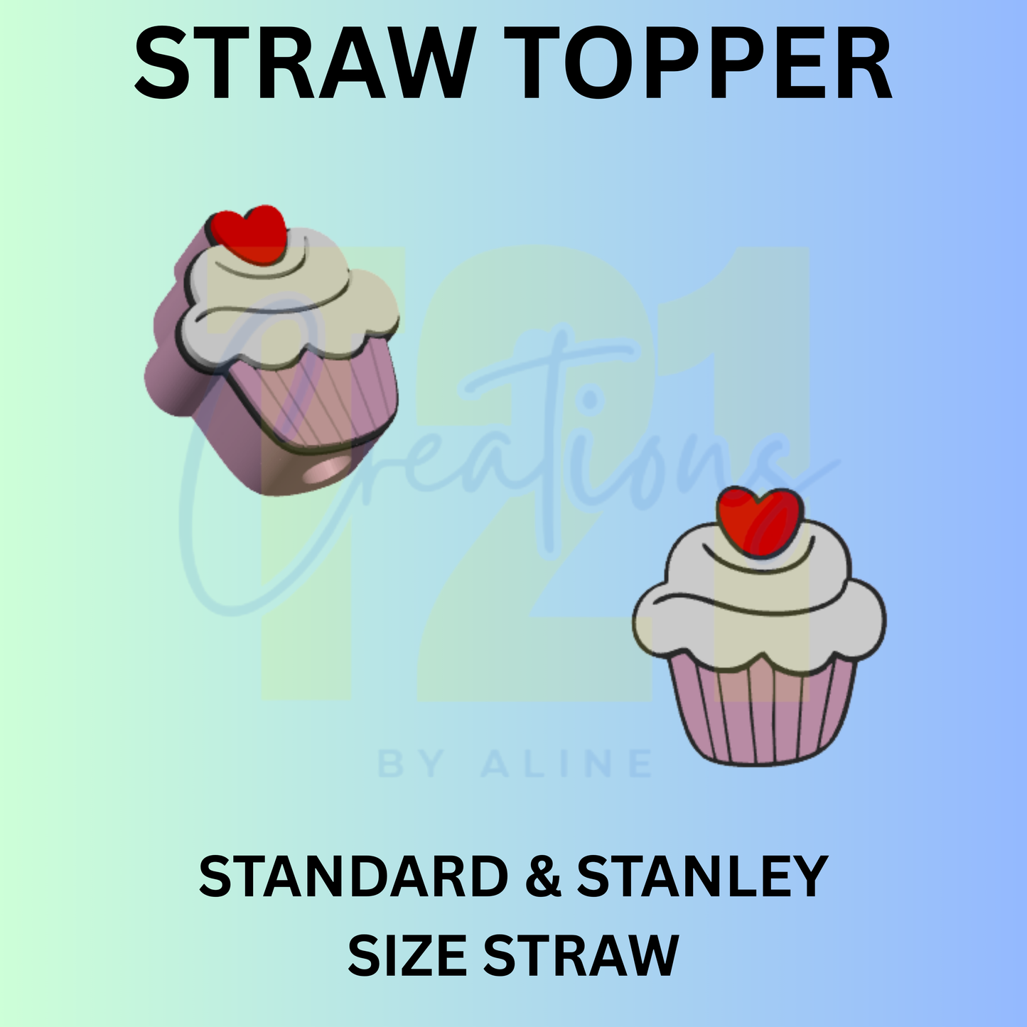 CUPCAKE STRAW TOPPER