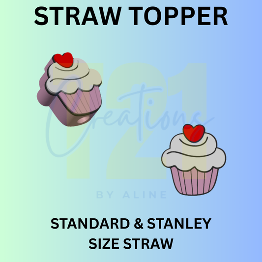 CUPCAKE STRAW TOPPER