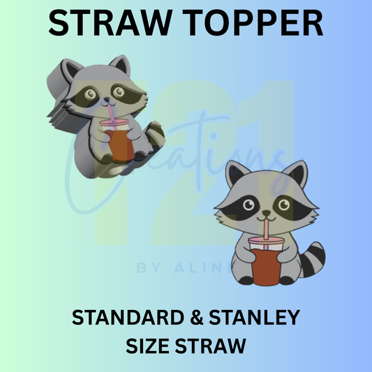 RACOON STRAW TOPPER