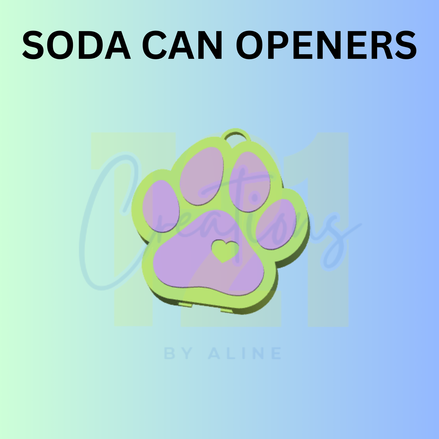 DOG PAW 3 SODA CAN OPENER KEYCHAIN