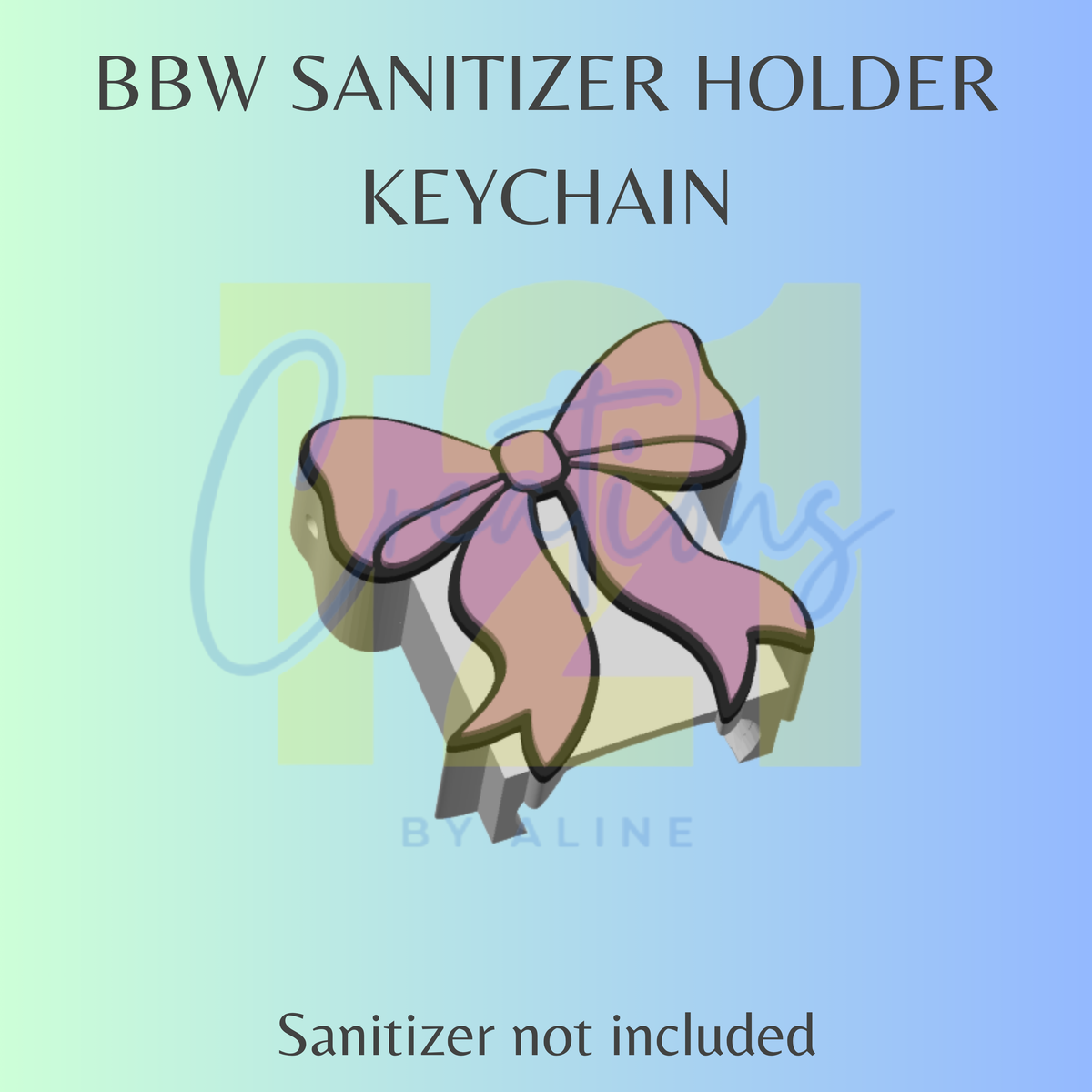 BOW BBW SANITIZER KEYCHAIN