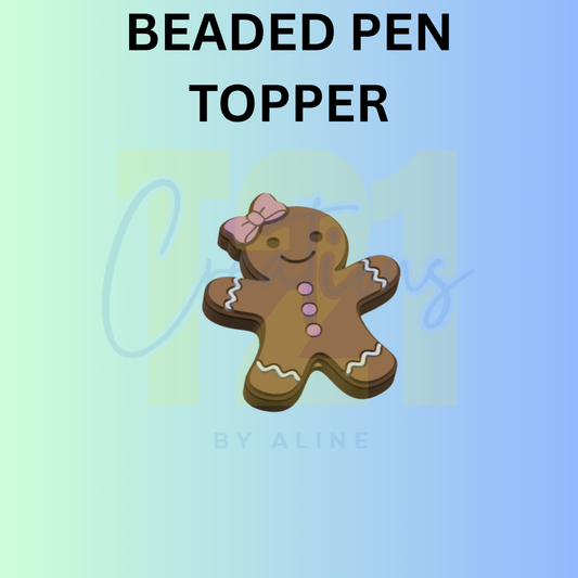 GIRL GINGERBREAD PEN TOPPER