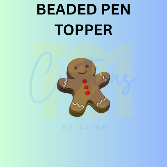 BOY GINGERBREAD PEN TOPPER
