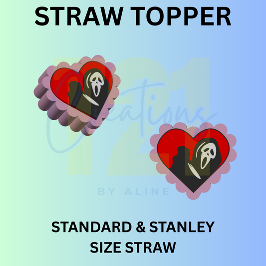 SPOOKY HEART STRAW TOPPER