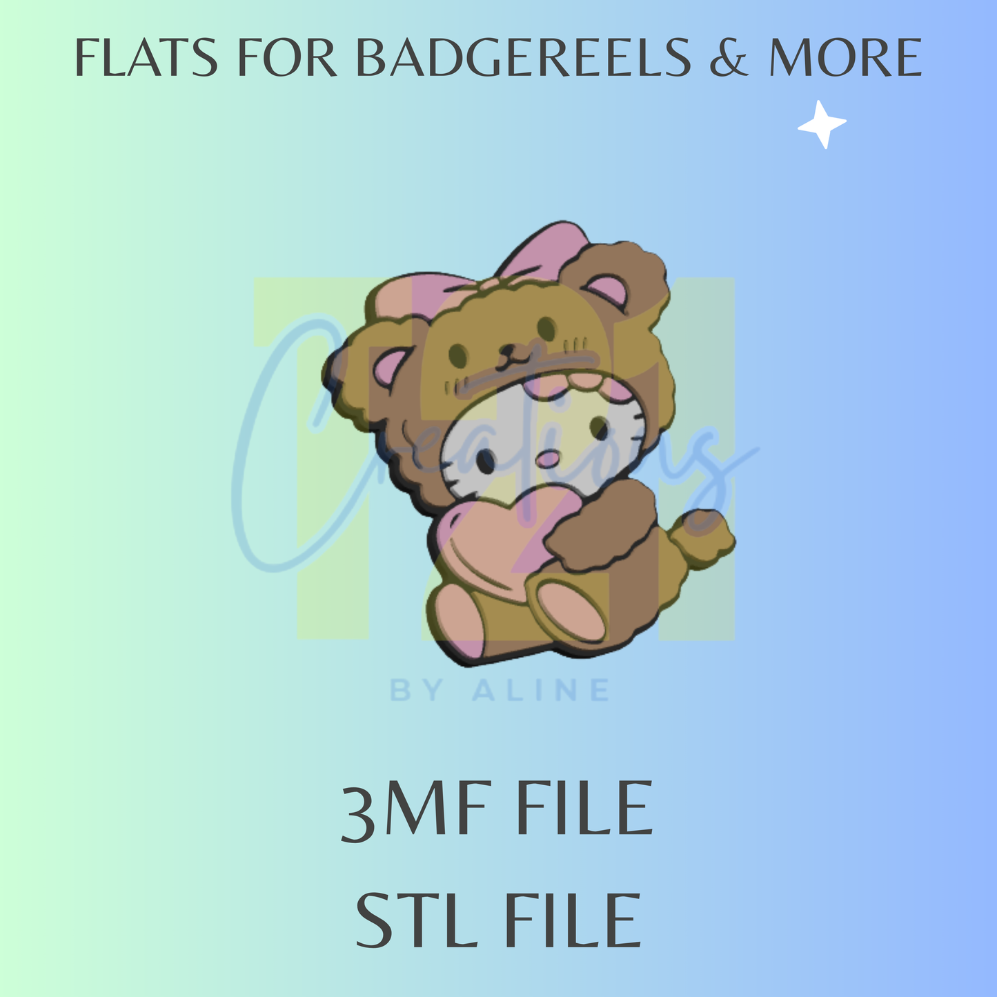 TEDDY KITTY FLAT STL FILE