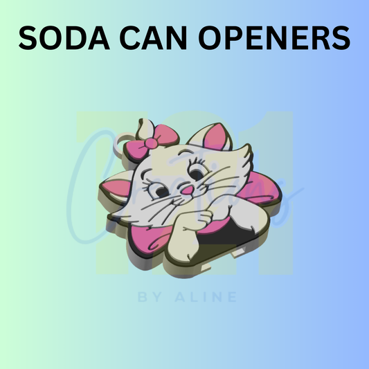 SASSY CAT SODA CAN OPENER KEYCHAIN