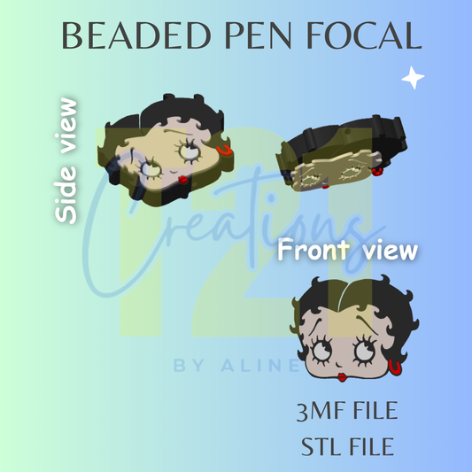 SASSY GIRL PEN FOCAL STL FILE