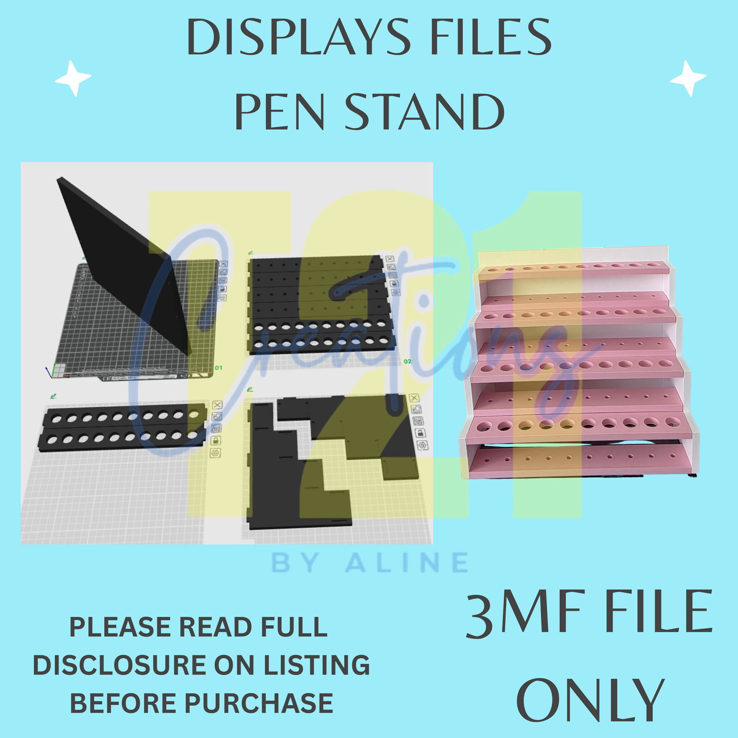 COLLAPSABLE PEN STAND 3MF FILE