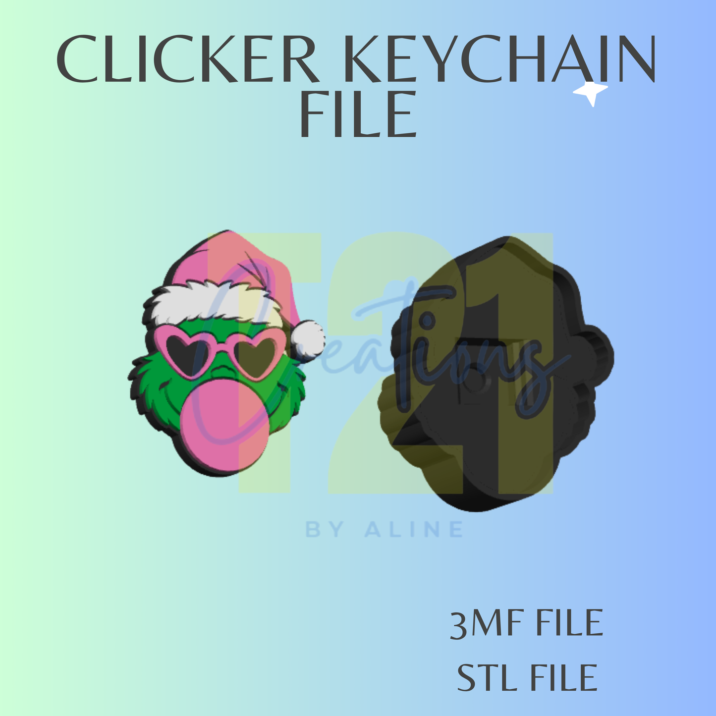 COOL GROUCH CLICKER KEYCHAIN STL FILE