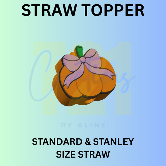 COQUETTE PUMPKIN STRAW TOPPER