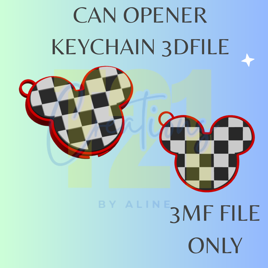 CHECKERED MOUSE CAN OPENER 3MF FILE