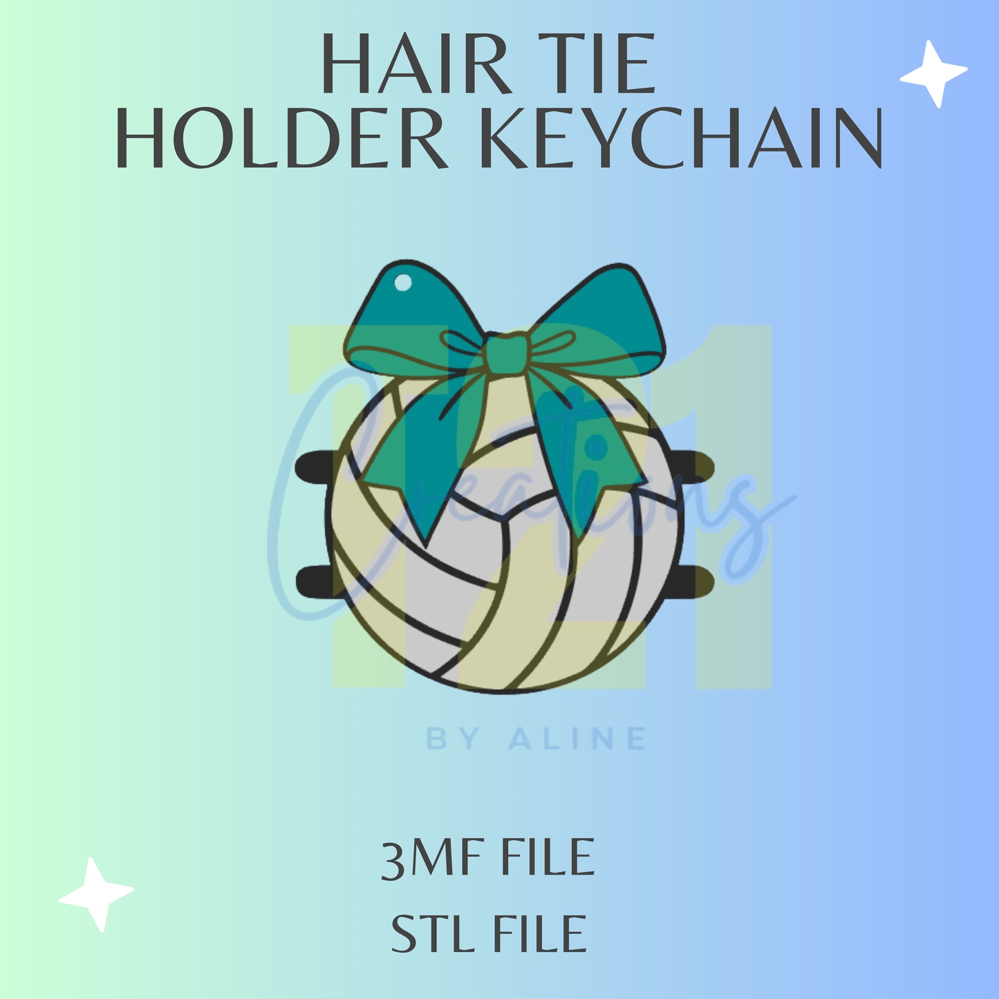 VOLLEYBALL HAIR TIE HOLDER STL FILE