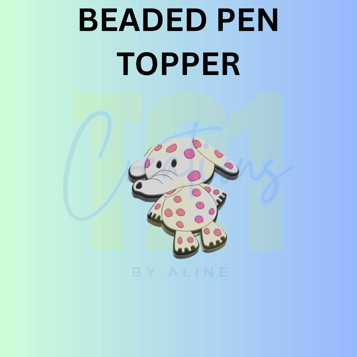 DOTTED ELEPHANT PEN TOPPER