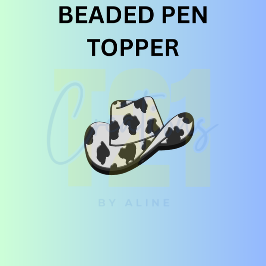 COW PRINT HAT PEN TOPPER