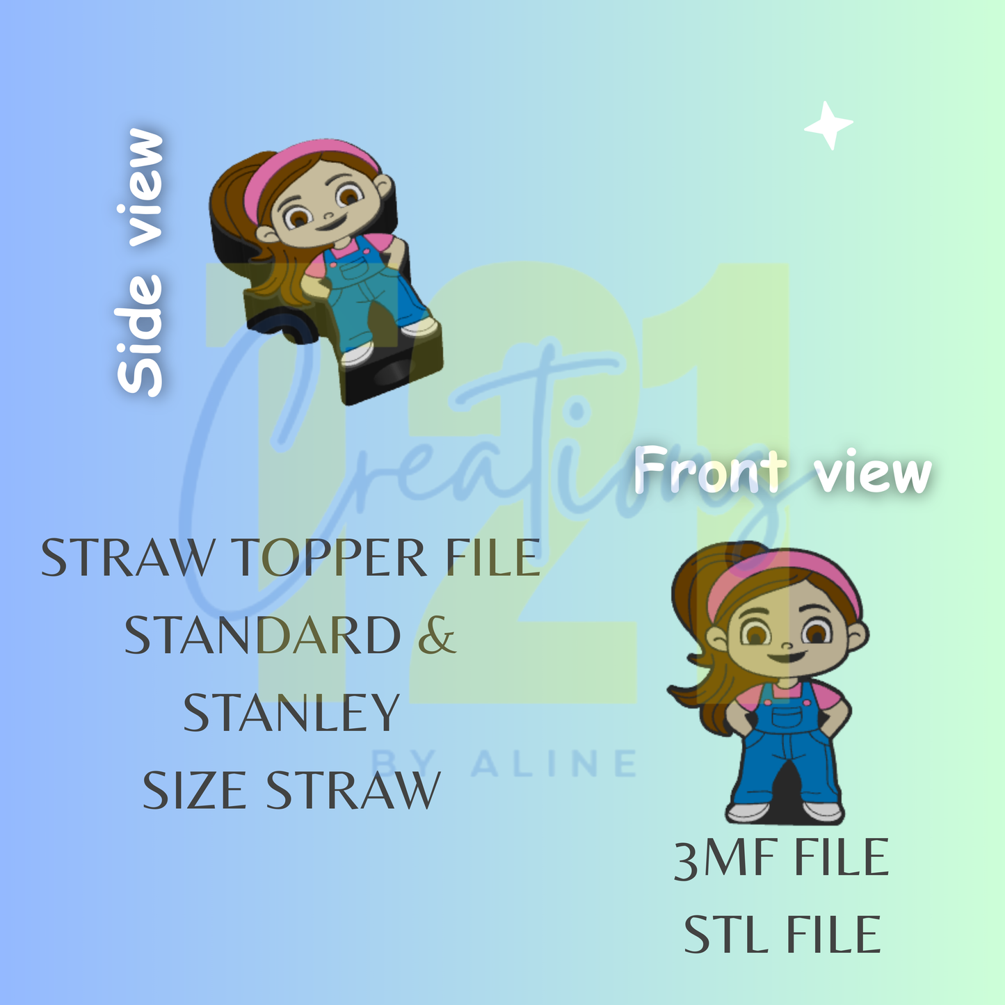 RACHEL STRAW TOPPER STL FILE