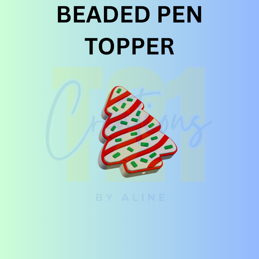 XMAS TREE CAKE PEN TOPPER