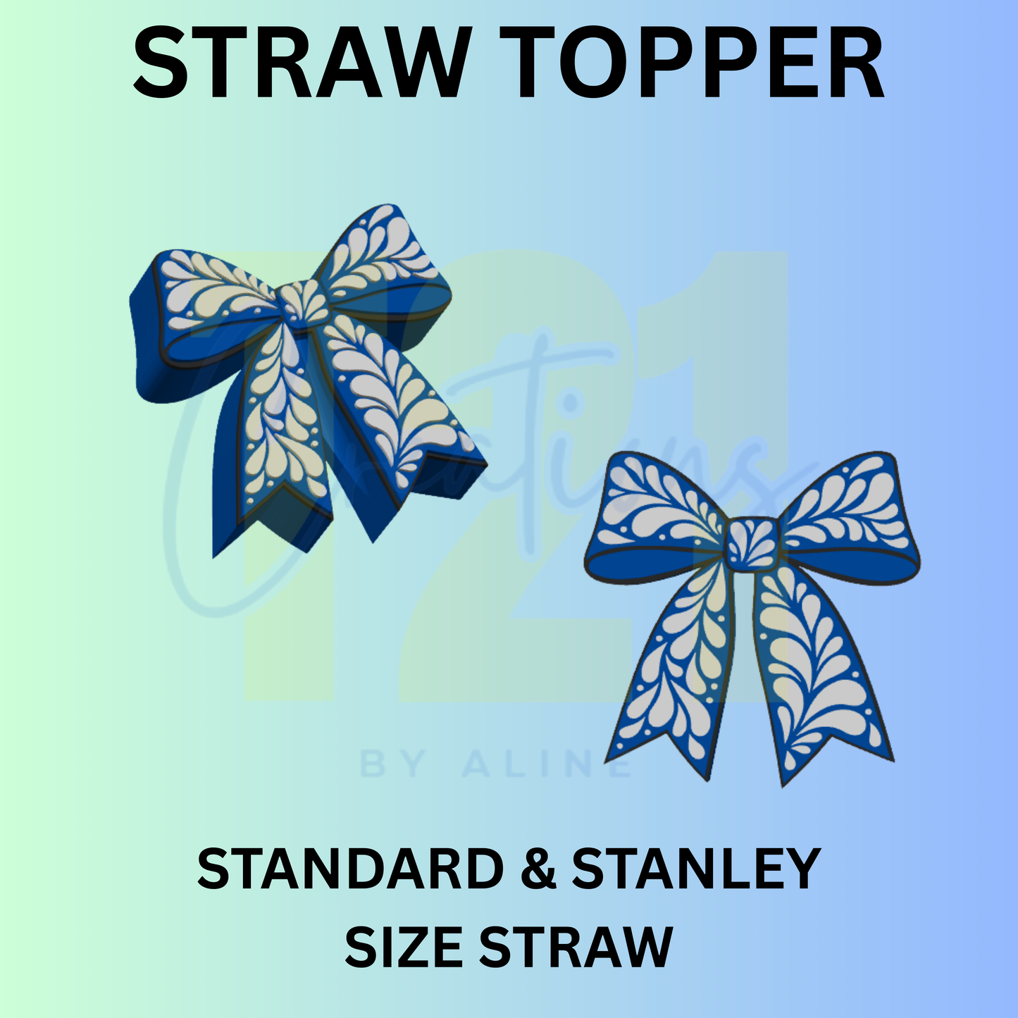 TALAVERA BOW STRAW TOPPER
