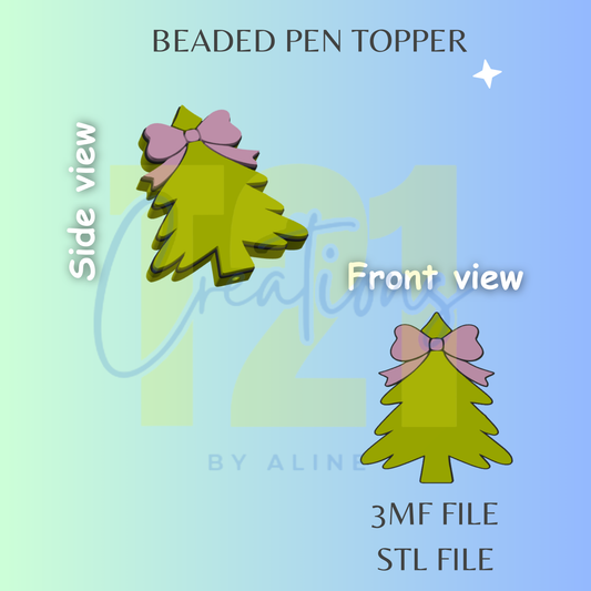 COQUETTE XMAS TREE PEN TOPPER STL FILE