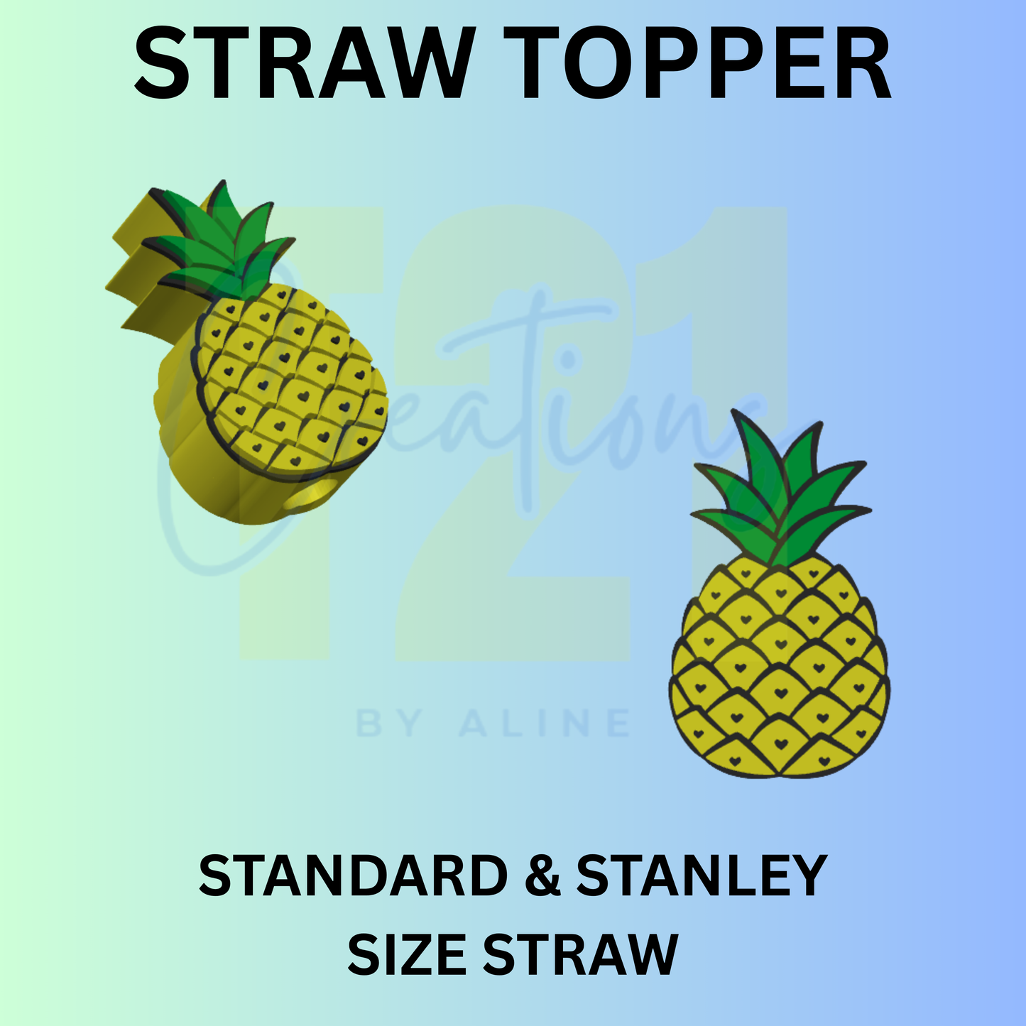PINEAPPLE STRAW TOPPER