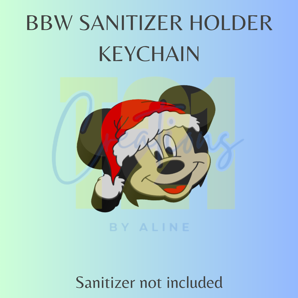 XMAS BOY MOUSE BBW SANITIZER KEYCHAIN