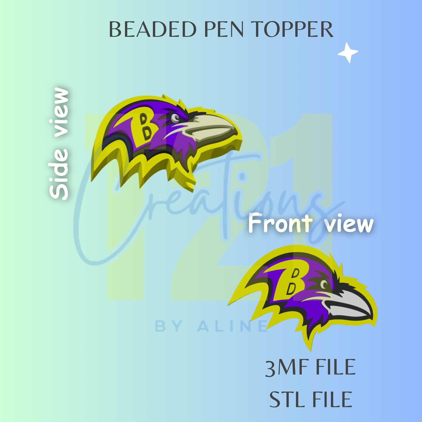 BALTIMORE PEN TOPPER STL FILE