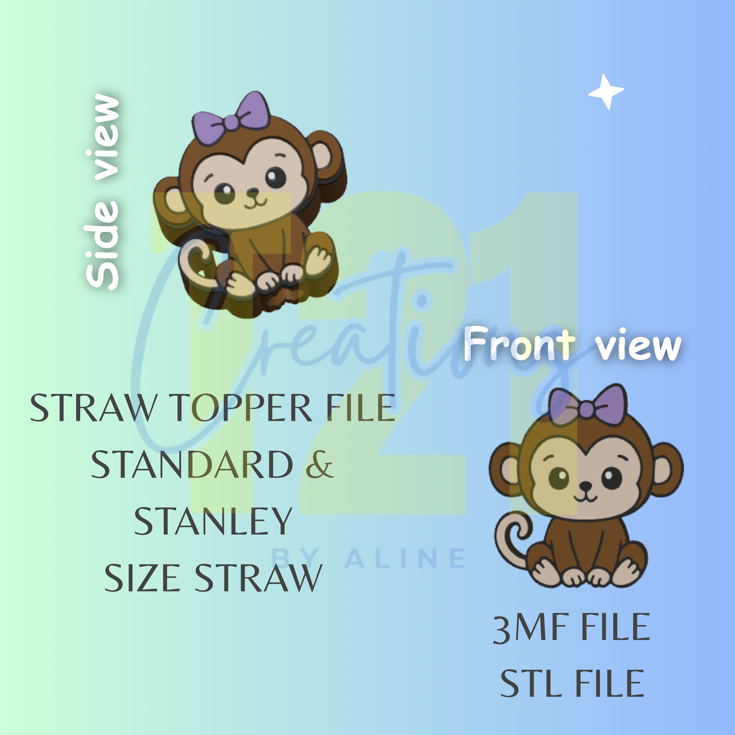 MONKEY TOPPER STL FILE