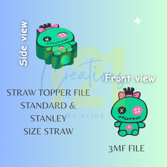 SCRUMP STRAW TOPPER STL FILE