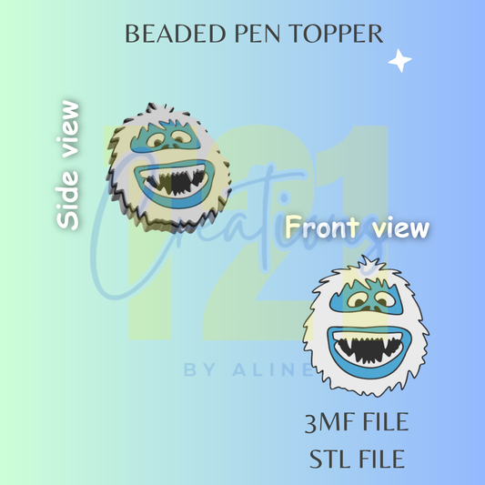 ABO-MINABLE SNOWMAN PEN TOPPER STL FILE