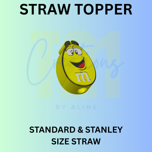 MM YELLOW STRAW TOPPER