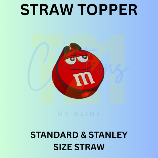MM RED STRAW TOPPER