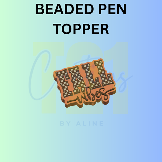 CHECKERED FALL VIBES PEN TOPPER