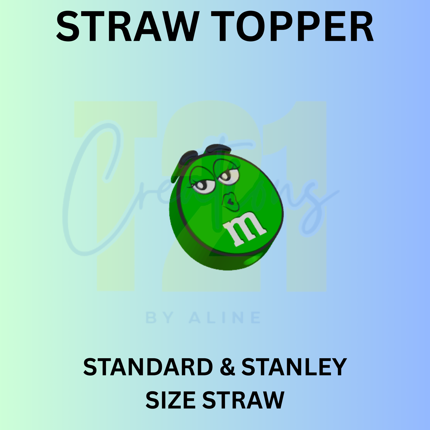 MM GREEN STRAW TOPPER