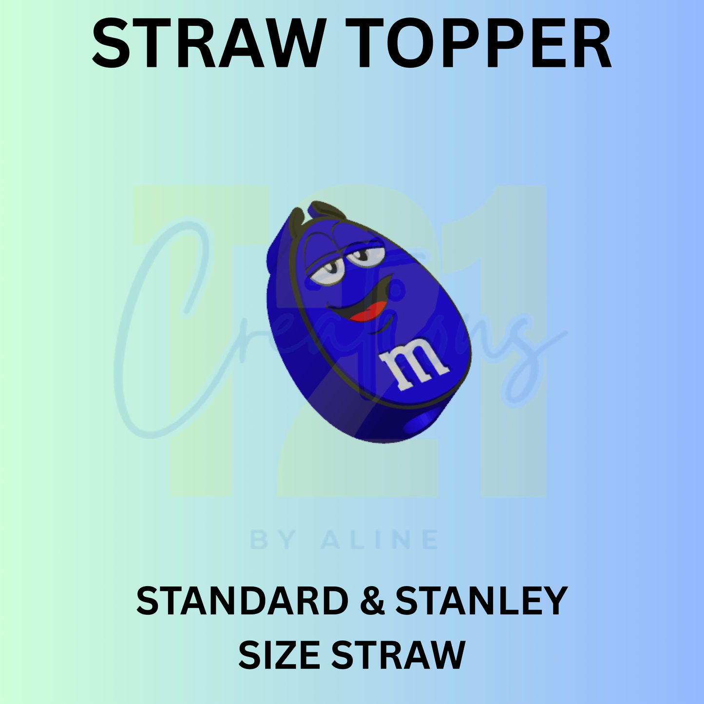 MM BLUE STRAW TOPPER