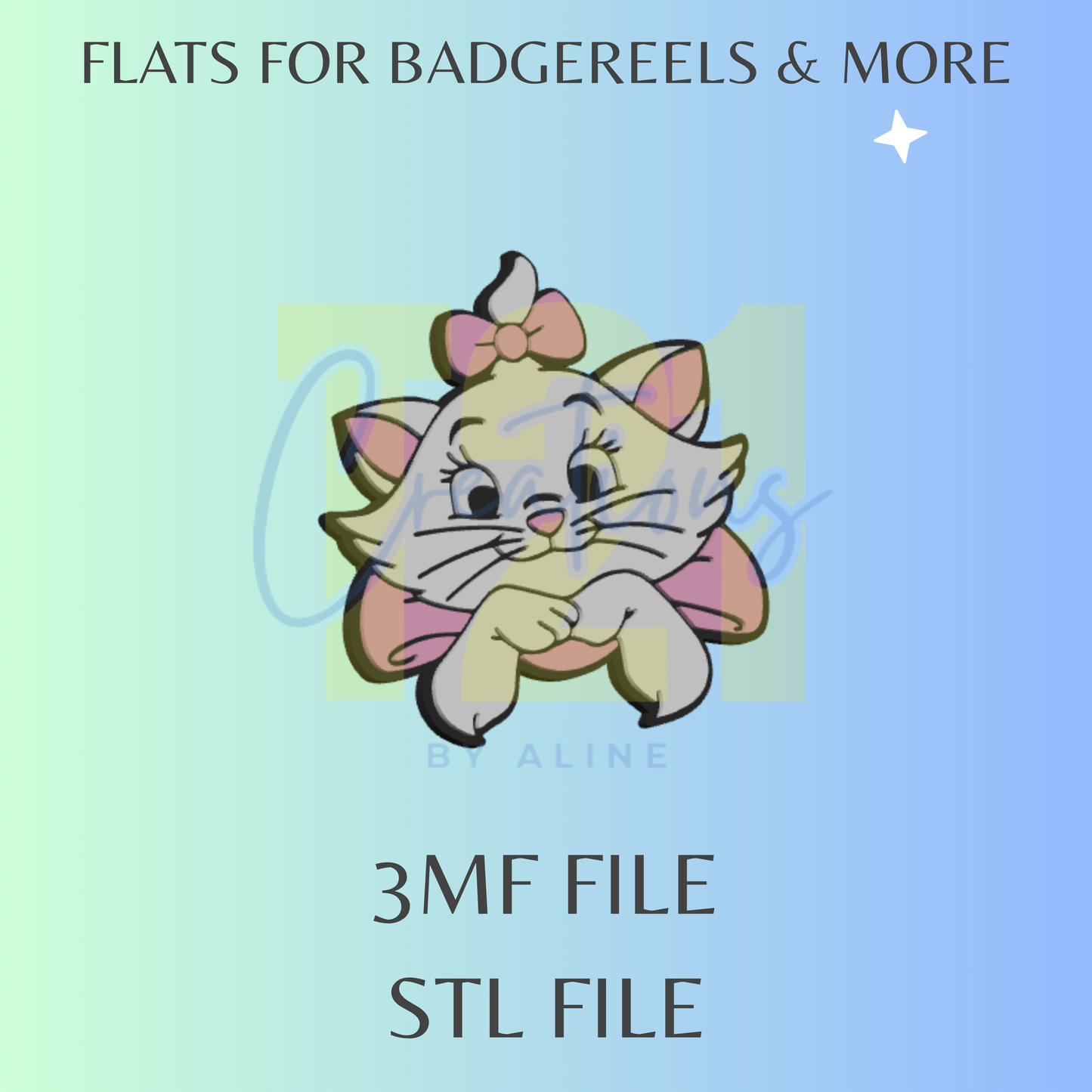 SASSY CAT FLAT STL FILE