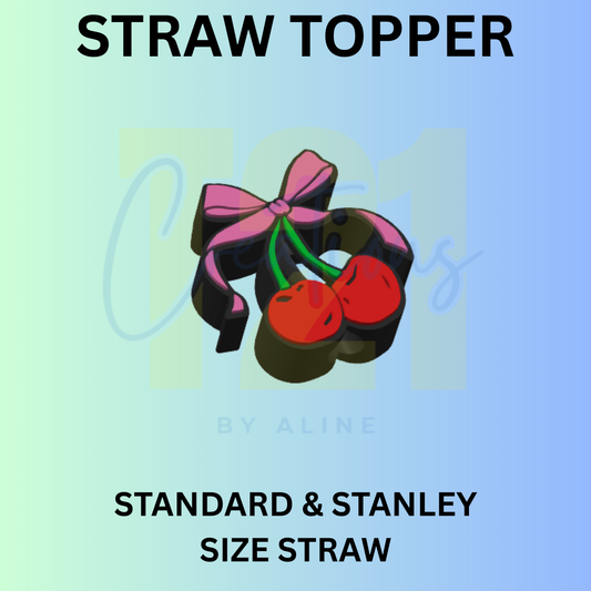 CHERRIES STRAW TOPPER