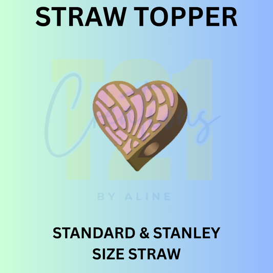 CONCHA HEART STRAW TOPPER