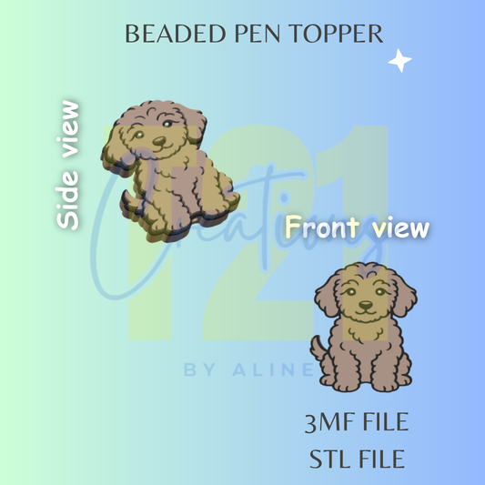 BOY PUPPY PEN TOPPER STL FILE
