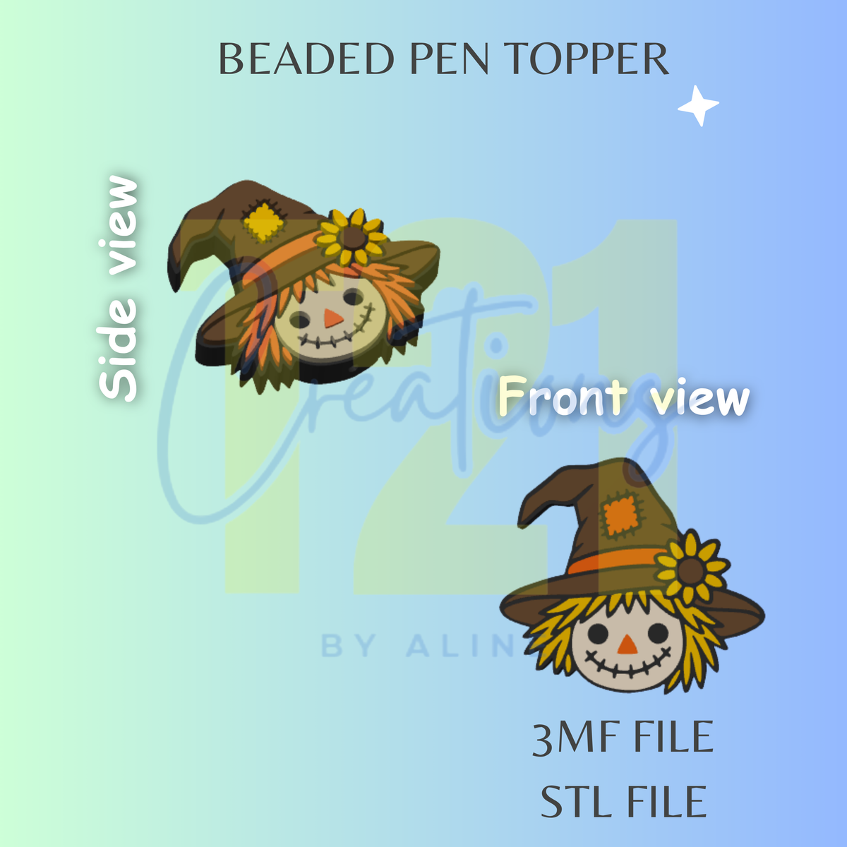 SCARECROW PEN TOPPER STL FILE