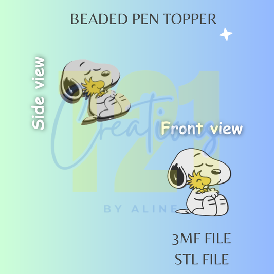 WHITE DOG PEN TOPPER STL FILE