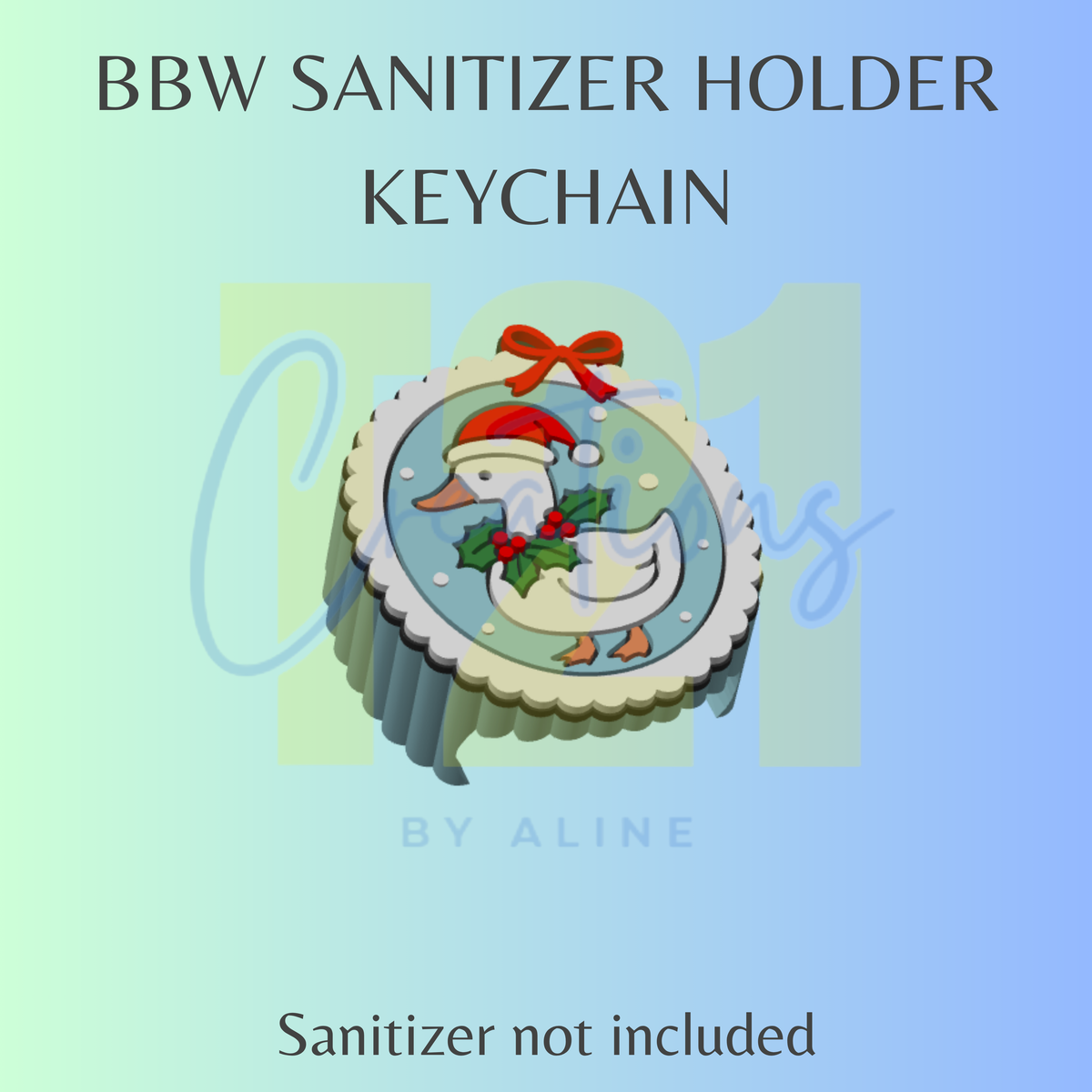 XMAS GOOSE FRAME BBW SANITIZER KEYCHAIN