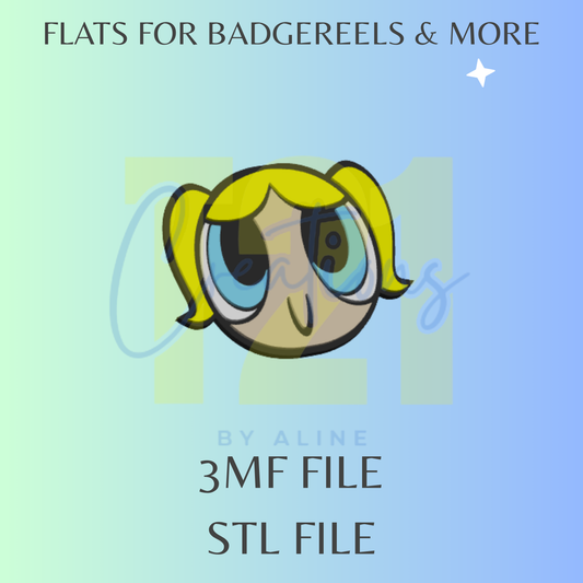 PP GIRL YELLOW FLAT STL FILE