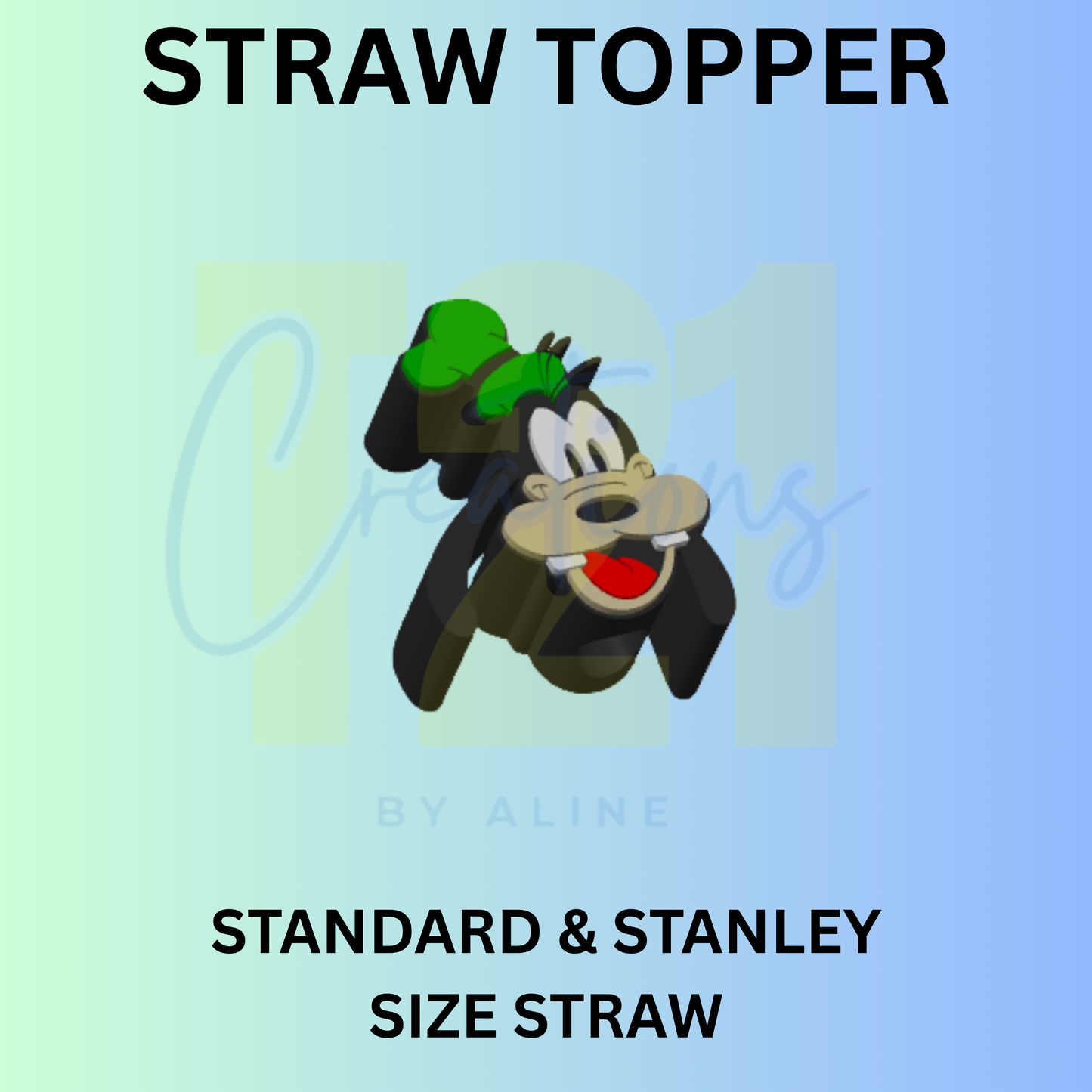 DOG 2 STRAW TOPPER