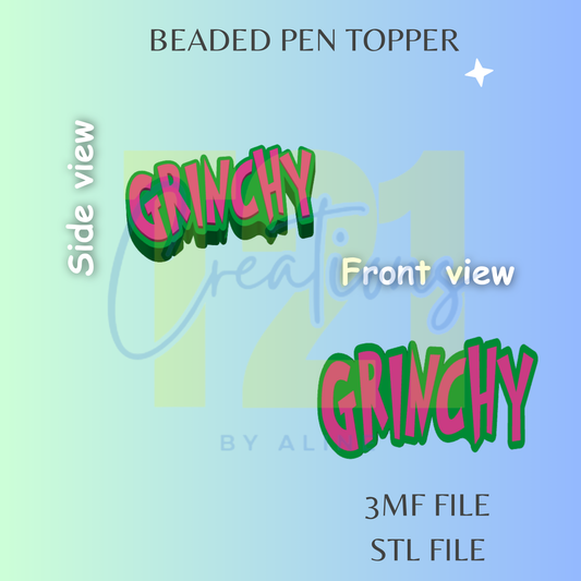 GRIN- CHY PEN TOPPER STL FILE