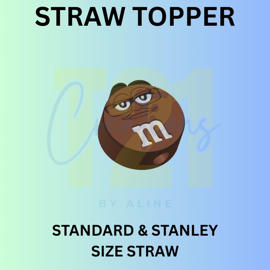 MM BROWN STRAW TOPPER