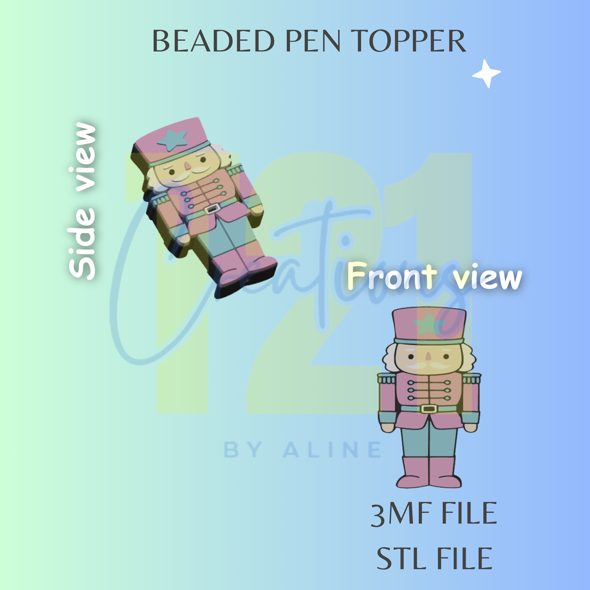 NUTCRACKER PEN TOPPER STL FILE